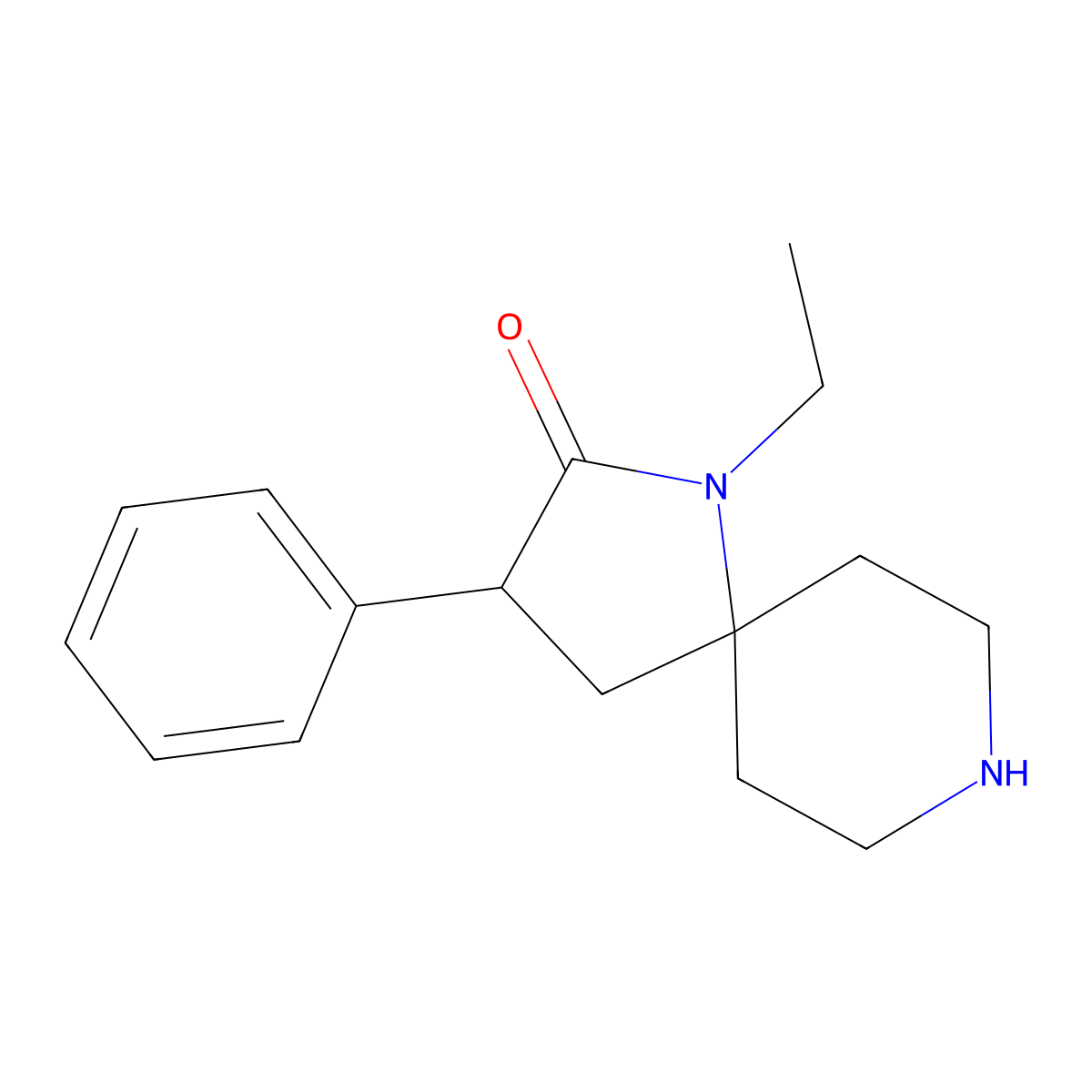 1-Ethyl-3-phenyl-1,8-diazaspiro[4.5]decan-2-one molecular structure, CAS 1422138-18-8