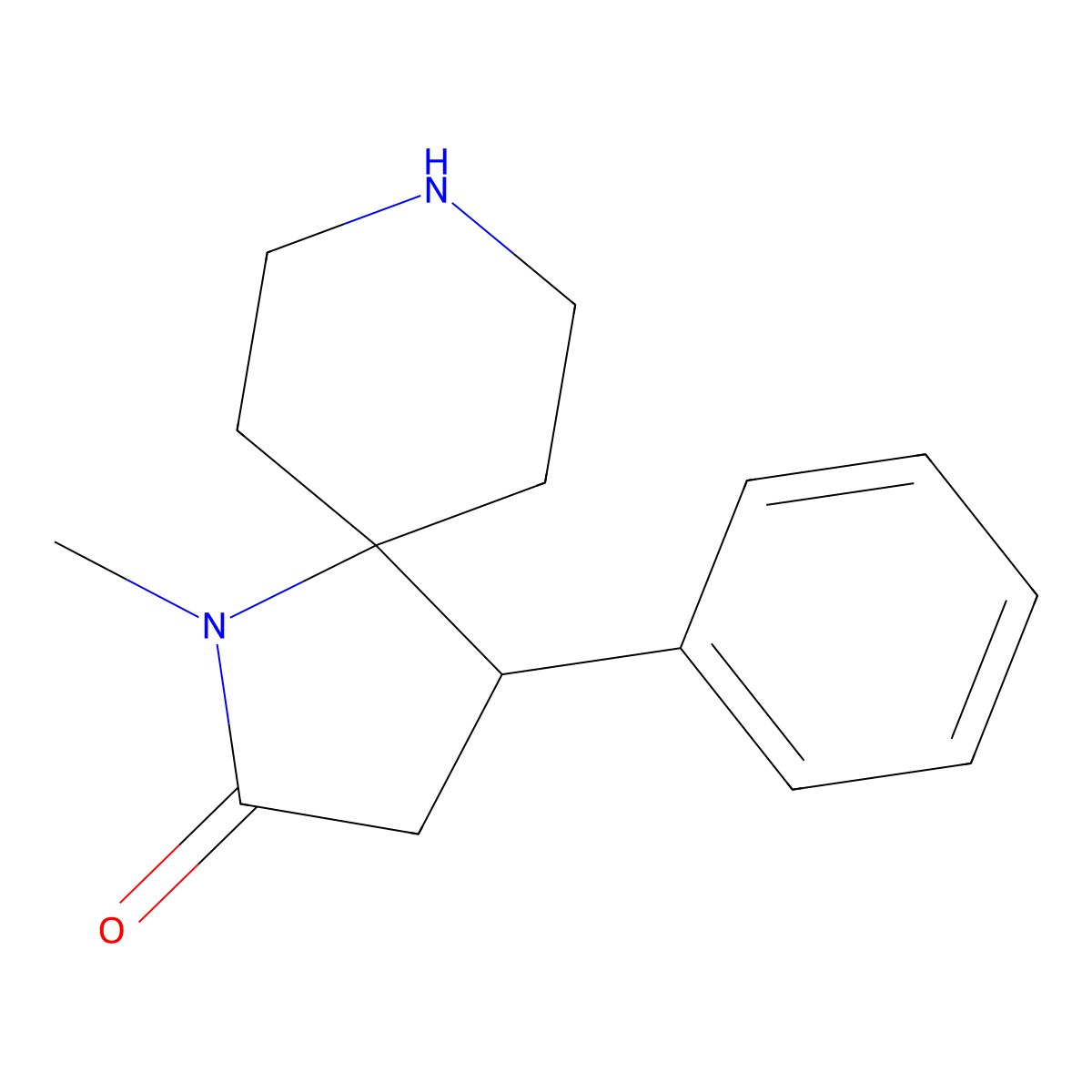1-Methyl-4-Phenyl-1,8-Diazaspiro[4.5]Decan-2-One molecular structure, CAS 1422138-26-8