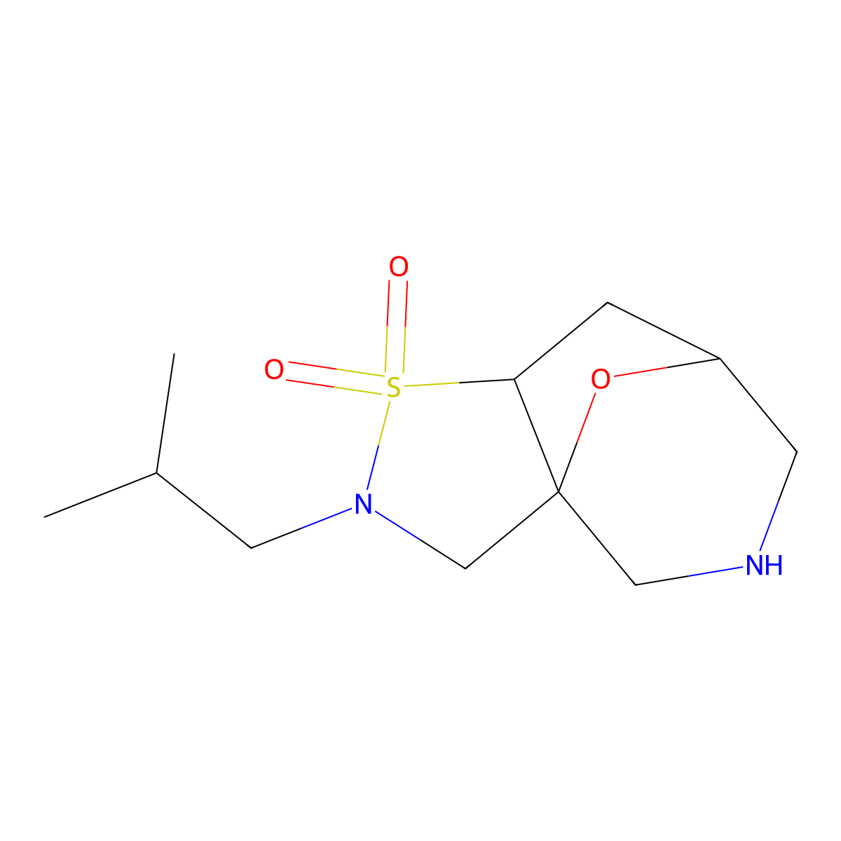 Rel-(3As,7R,8As)-2-Isobutyloctahydro-3A,7-Epoxyisothiazolo[4,5-C]Azepine 1,1-Dioxide molecular structure, CAS 1422138-36-0