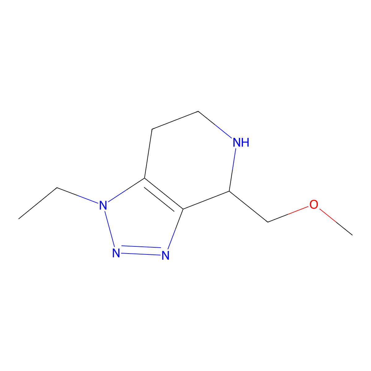 1-Ethyl-4-(methoxymethyl)-4,5,6,7-tetrahydro-1H-[1,2,3]triazolo[4,5-c]pyridine molecular structure, CAS 1422138-44-0