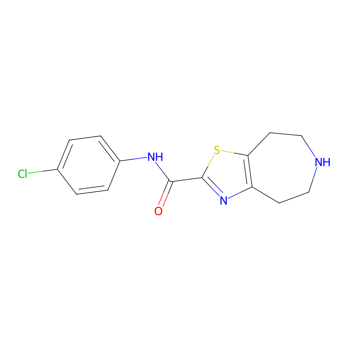 N-(4-Chlorophenyl)-5,6,7,8-Tetrahydro-4H-Thiazolo[5,4-D]Azepine-2-Carboxamide molecular structure, CAS 1422138-45-1
