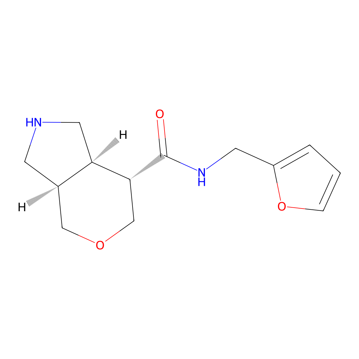 (3aR,7S,7aR)-N-(furan-2-ylmethyl)octahydropyrano[3,4-c]pyrrole-7-carboxamide molecular structure, CAS 1422138-47-3