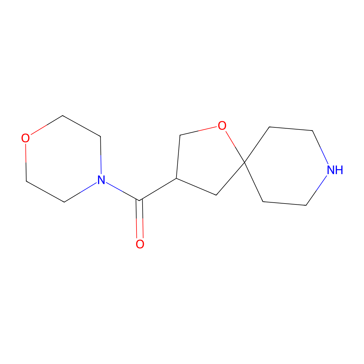 Morpholino(1-oxa-8-azaspiro[4.5]decan-3-yl)methanone molecular structure, CAS 1422138-50-8