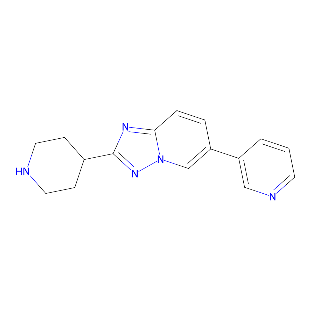 2-(Piperidin-4-yl)-6-(pyridin-3-yl)-[1,2,4]triazolo[1,5-a]pyridine molecular structure, CAS 1422138-53-1