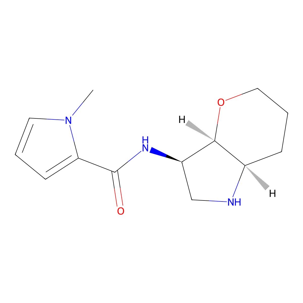 Rel-1-Methyl-N-((3R,3As,7Ar)-Octahydropyrano[3,2-B]Pyrrol-3-Yl)-1H-Pyrrole-2-Carboxamide molecular structure, CAS 1422138-62-2