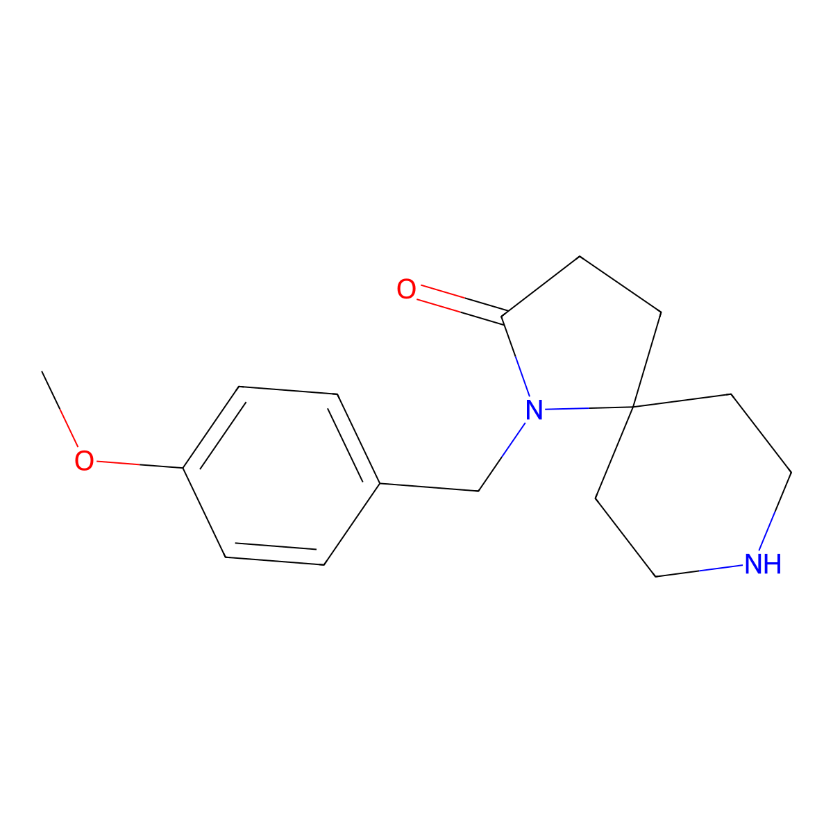 1-(4-Methoxybenzyl)-1,8-diazaspiro[4.5]decan-2-one molecular structure, CAS 1422138-71-3
