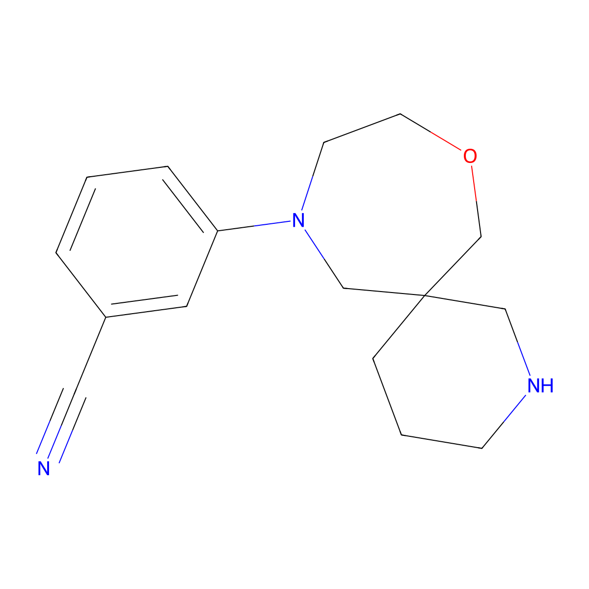 3-(8-Oxa-2,11-Diazaspiro[5.6]Dodecan-11-Yl)Benzonitrile molecular structure, CAS 1422138-76-8