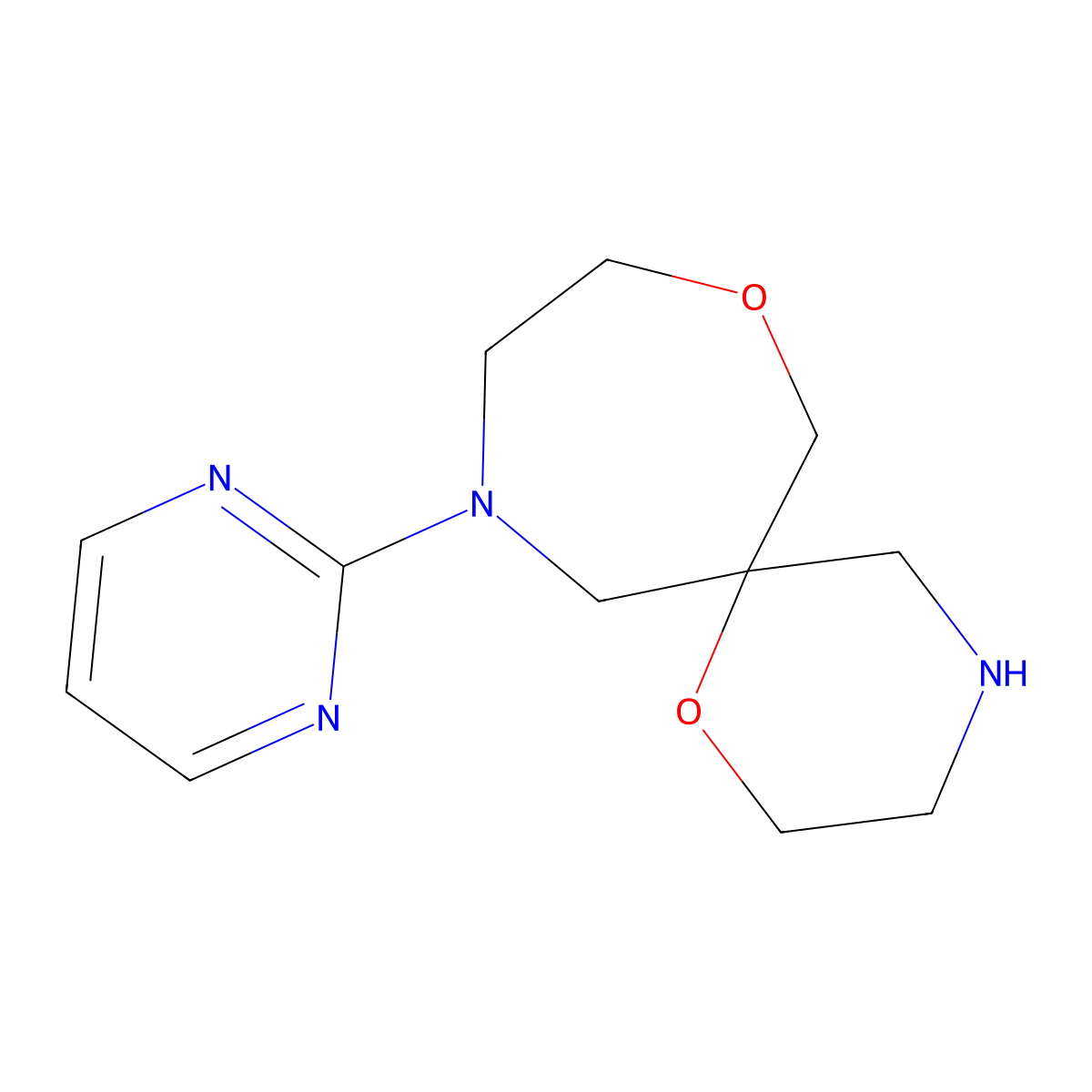 8-Pyrimidin-2-yl-1,11-dioxa-4,8-diazaspiro[5.6]dodecane molecular structure, CAS 1422138-82-6