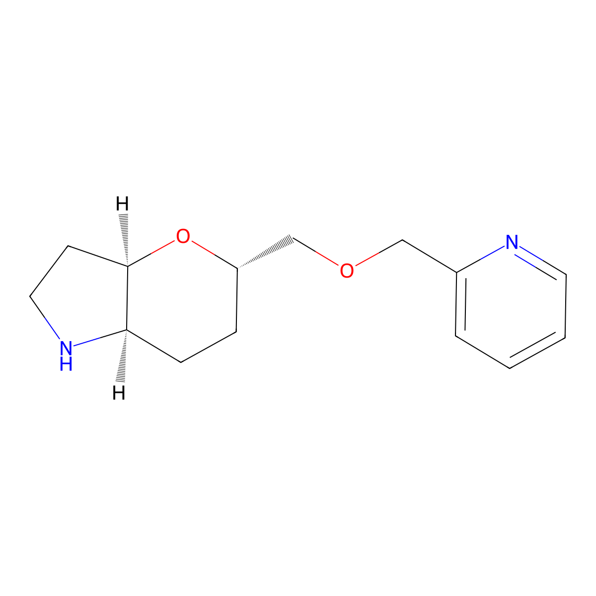 (3aR,5S,7aR)-5-((pyridin-2-ylmethoxy)methyl)octahydropyrano[3,2-b]pyrrole molecular structure, CAS 1422138-93-9