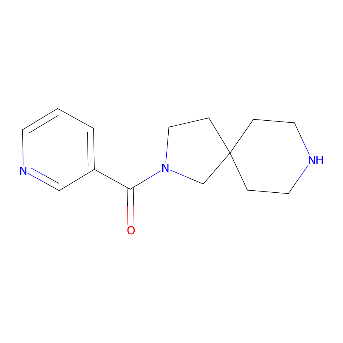 Pyridin-3-yl(2,8-diazaspiro[4.5]decan-2-yl)methanone molecular structure, CAS 1422138-96-2