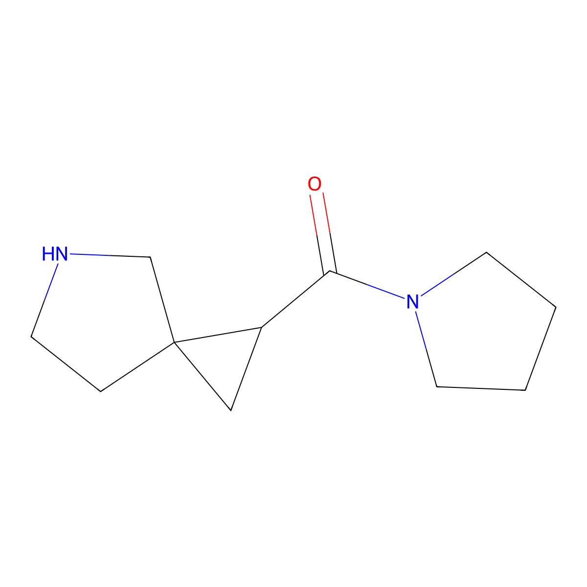 Pyrrolidin-1-yl(5-azaspiro[2.4]heptan-1-yl)methanone molecular structure, CAS 1422138-97-3