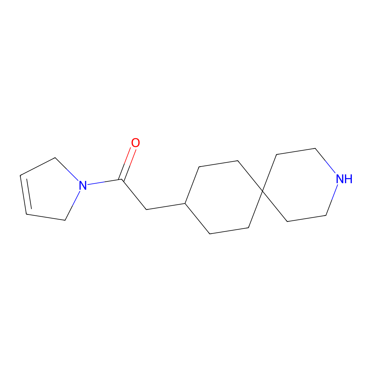 1-(2,5-Dihydro-1H-pyrrol-1-yl)-2-(3-azaspiro[5.5]undecan-9-yl)ethanone molecular structure, CAS 1422139-00-1