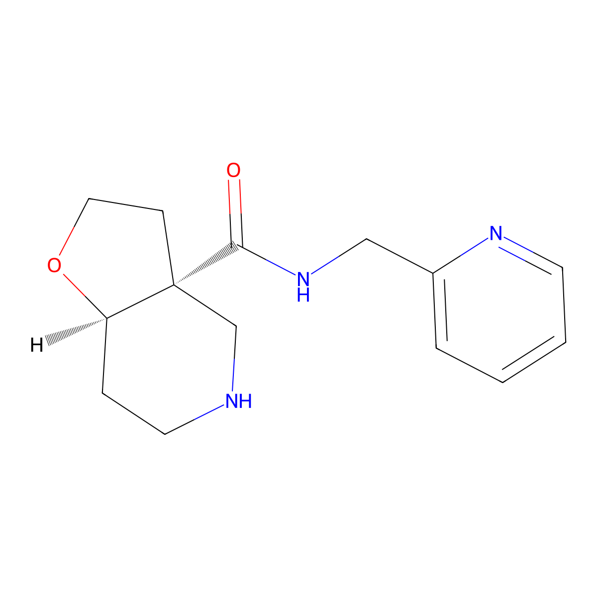 (3aR,7aR)-N-(pyridin-2-ylmethyl)octahydrofuro[3,2-c]pyridine-3a-carboxamide molecular structure, CAS 1422139-03-4