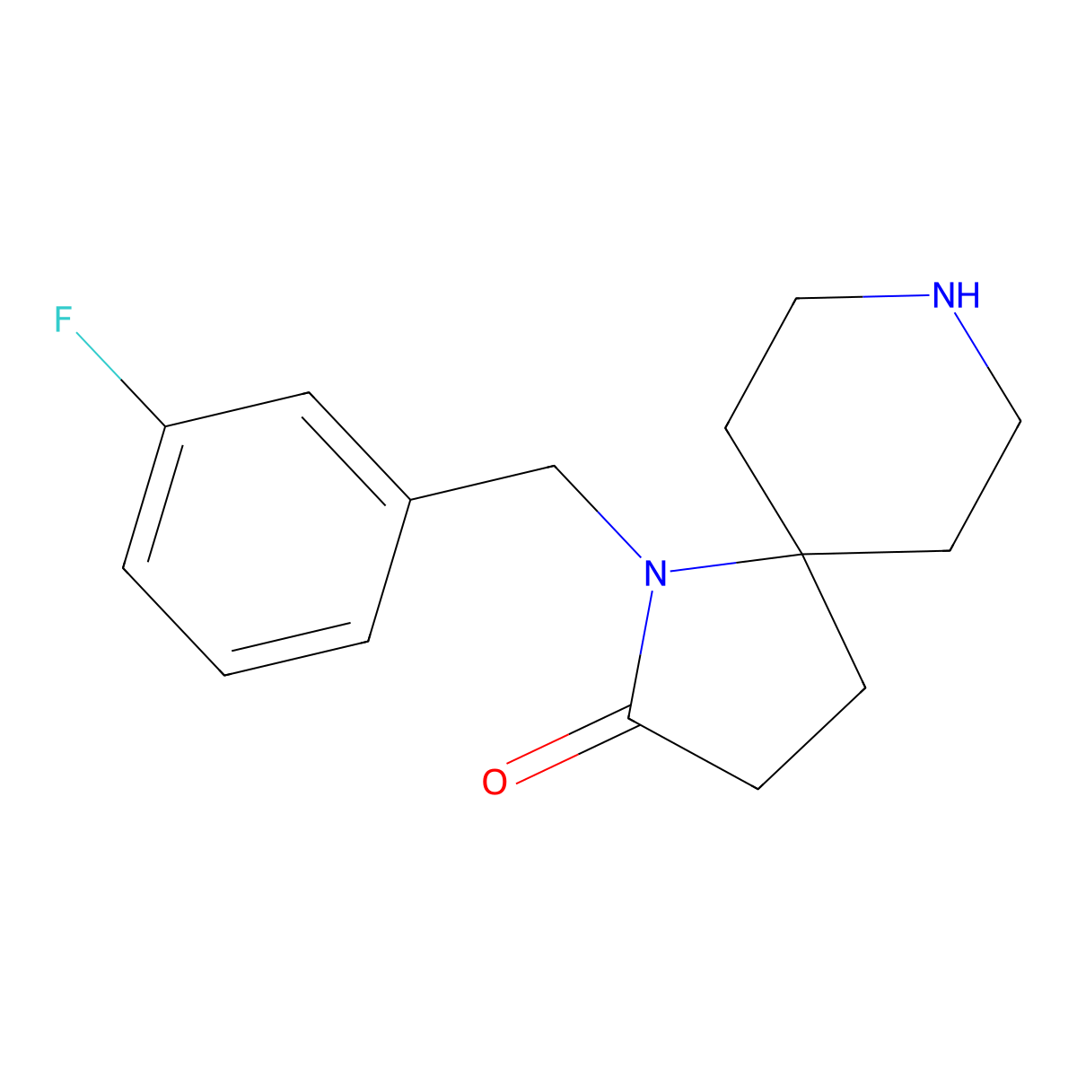 1-(3-Fluorobenzyl)-1,8-diazaspiro[4.5]decan-2-one molecular structure, CAS 1422139-05-6