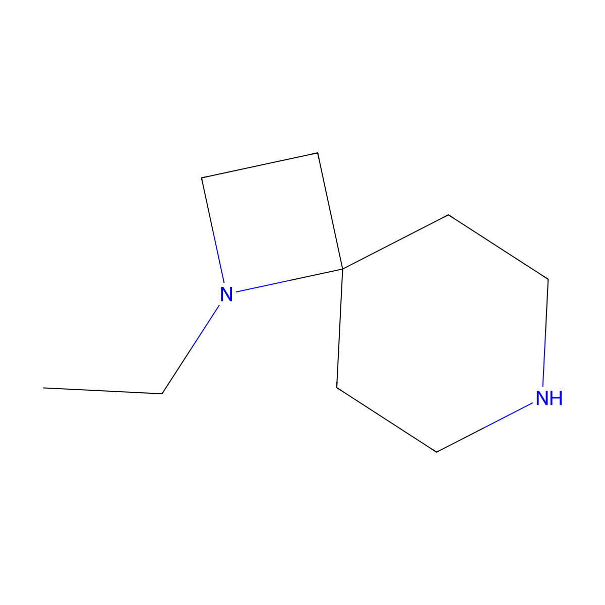 1-Ethyl-1,7-diazaspiro[3.5]nonane molecular structure, CAS 1422139-09-0