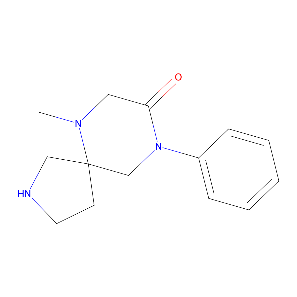 6-Methyl-9-phenyl-2,6,9-triazaspiro[4.5]decan-8-one molecular structure, CAS 1422139-24-9