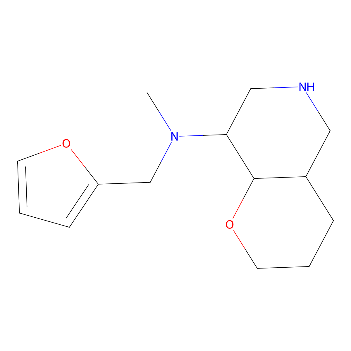 (4aS,8R,8aS)-N-(furan-2-ylmethyl)-N-methyloctahydro-2H-pyrano[3,2-c]pyridin-8-amine molecular structure, CAS 1422139-25-0