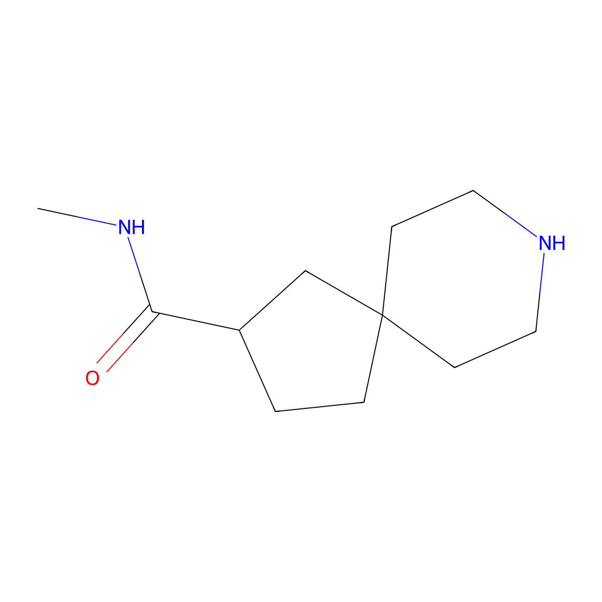 N-Methyl-8-azaspiro[4.5]decane-2-carboxamide molecular structure, CAS 1422139-28-3
