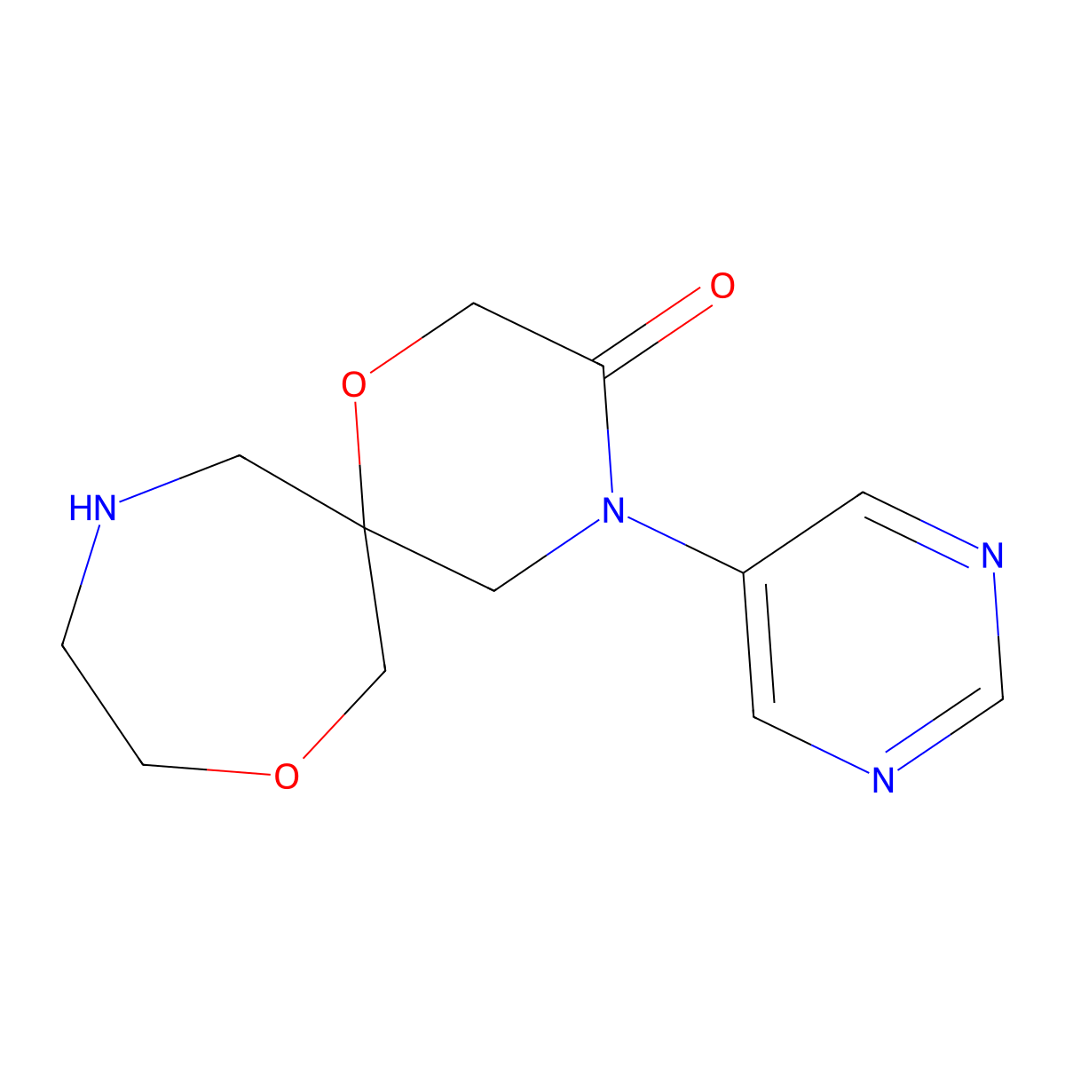 4-(Pyrimidin-5-yl)-1,8-dioxa-4,11-diazaspiro[5.6]dodecan-3-one molecular structure, CAS 1422139-30-7