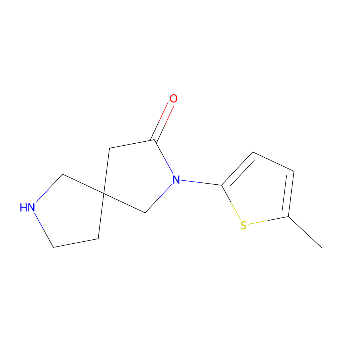 2-(5-Methylthiophen-2-Yl)-2,7-Diazaspiro[4.4]Nonan-3-One molecular structure, CAS 1422139-34-1