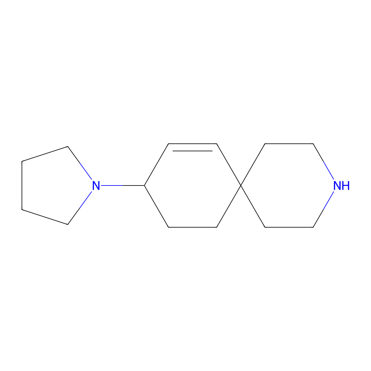 9-(Pyrrolidin-1-Yl)-3-Azaspiro[5.5]Undec-7-Ene molecular structure, CAS 1422139-58-9