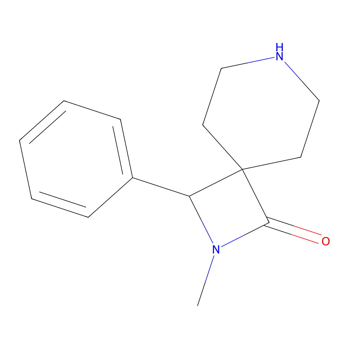 2-Methyl-3-phenyl-2,7-diazaspiro[3.5]nonan-1-one molecular structure, CAS 1422139-60-3