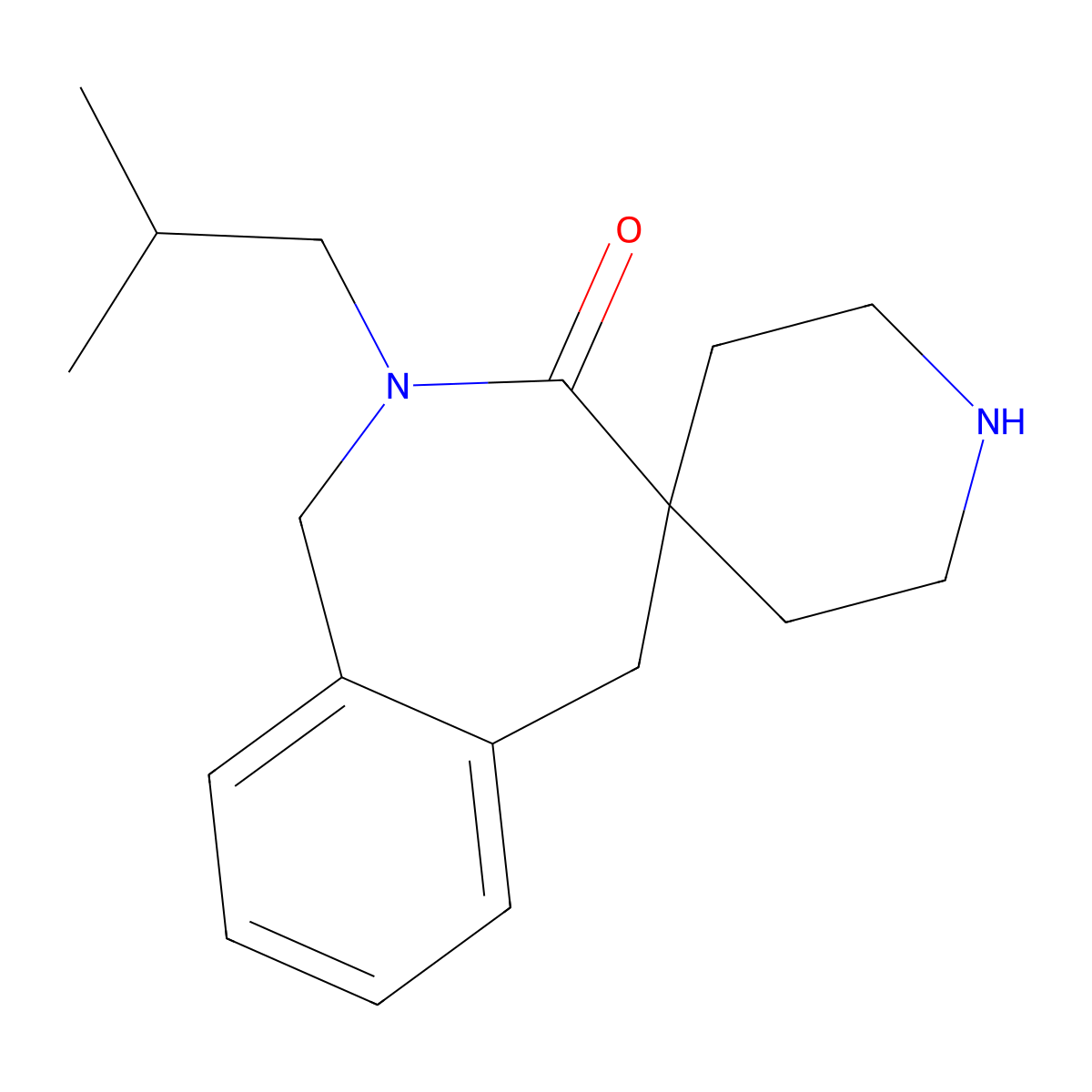2-(2-Methylpropyl)spiro[1,5-dihydro-2-benzazepine-4,4'-piperidine]-3-one molecular structure, CAS 1422139-77-2