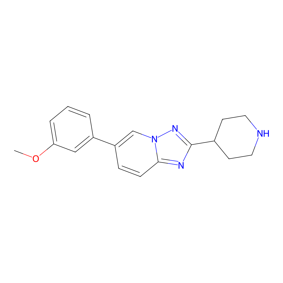 6-(3-Methoxyphenyl)-2-(Piperidin-4-Yl)-[1,2,4]Triazolo[1,5-A]Pyridine molecular structure, CAS 1422139-80-7