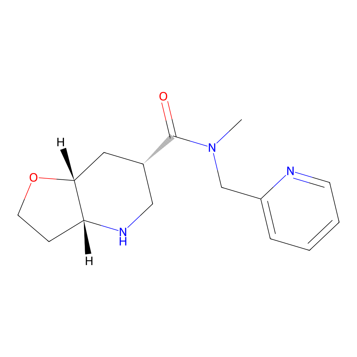 (3aR,6S,7aR)-N-methyl-N-(pyridin-2-ylmethyl)octahydrofuro[3,2-b]pyridine-6-carboxamide molecular structure, CAS 1422139-99-8