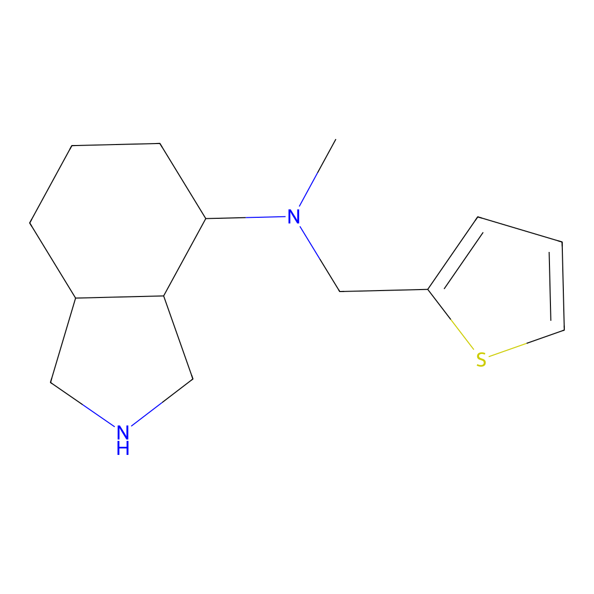 N-Methyl-N-(thiophen-2-ylmethyl)octahydro-1H-isoindol-4-amine molecular structure, CAS 1422140-06-4