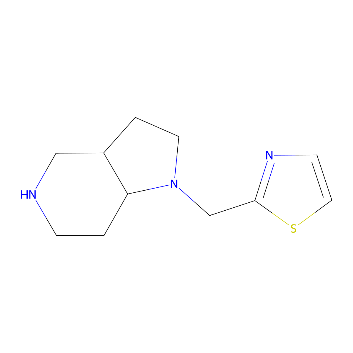2-((Octahydro-1H-pyrrolo[3,2-c]pyridin-1-yl)methyl)thiazole molecular structure, CAS 1422140-13-3