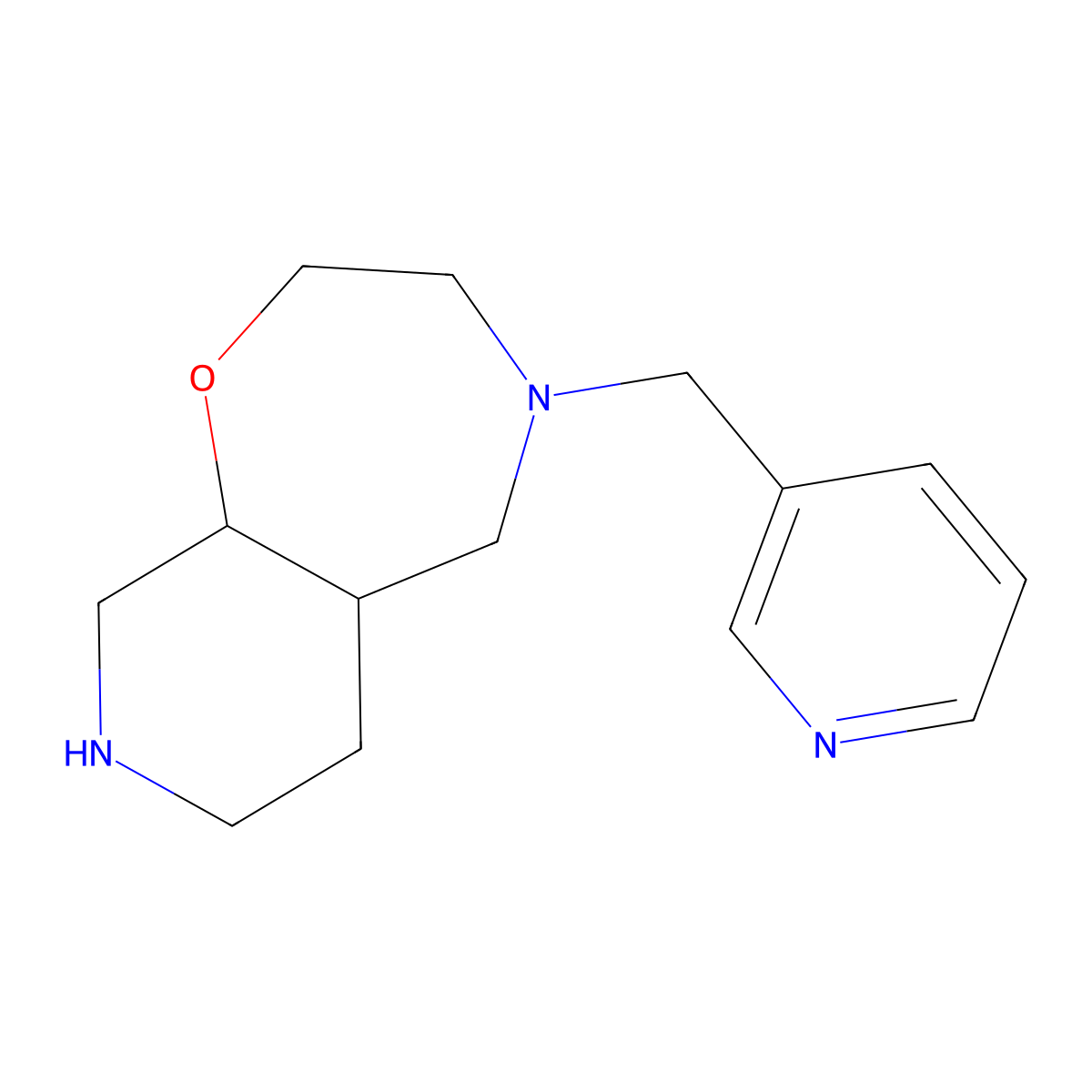 (5aR,9aS)-4-(pyridin-3-ylmethyl)-3,5,5a,6,7,8,9,9a-octahydro-2H-pyrido[4,3-f][1,4]oxazepine molecular structure, CAS 1422140-14-4