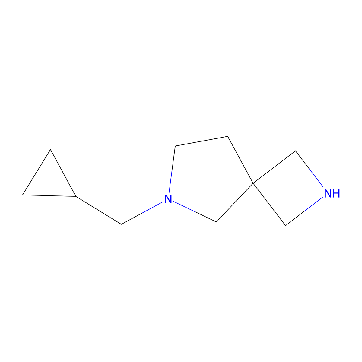6-(Cyclopropylmethyl)-2,6-diazaspiro[3.4]octane molecular structure, CAS 1422140-16-6