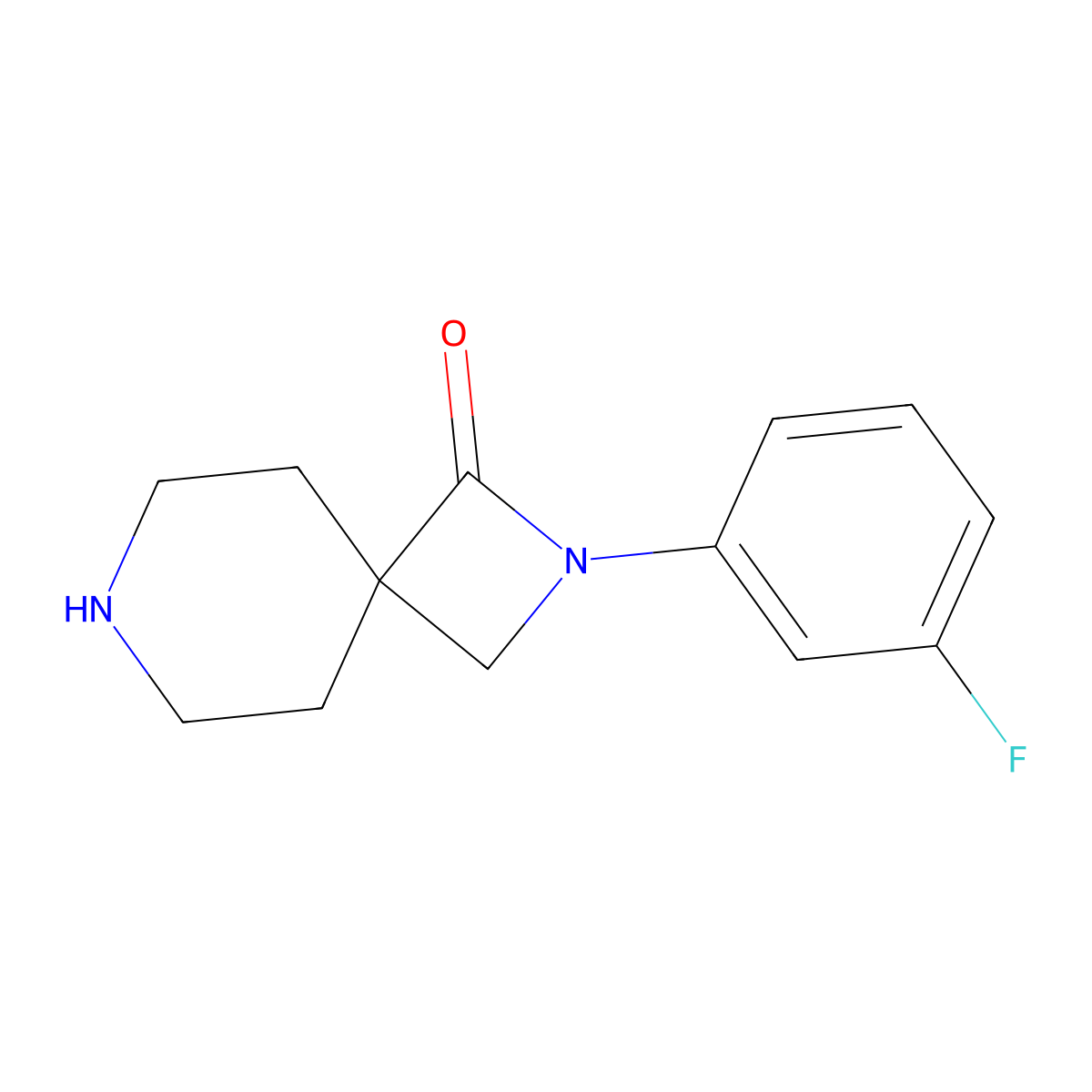 2-(3-Fluorophenyl)-2,7-diazaspiro[3.5]nonan-1-one molecular structure, CAS 1422140-21-3