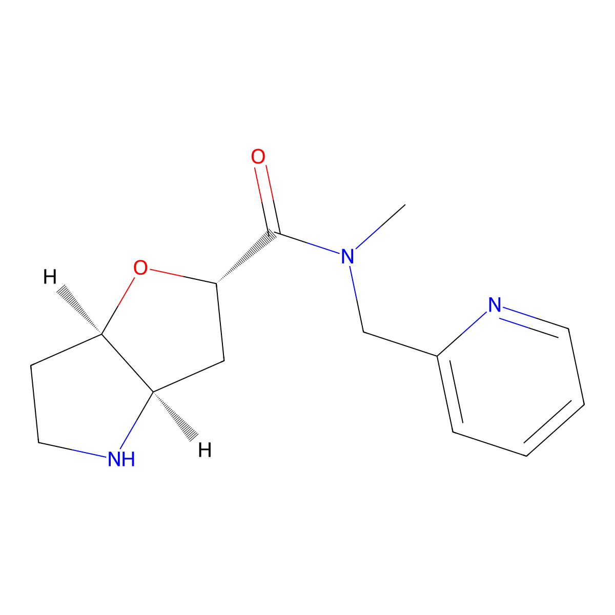 (2S,3aR,6aR)-N-methyl-N-(pyridin-2-ylmethyl)-3,3a,4,5,6,6a-hexahydro-2H-furo[3,2-b]pyrrole-2-carboxamide molecular structure, CAS 1422140-32-6