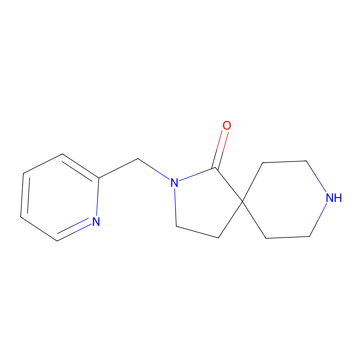 2-(Pyridin-2-ylmethyl)-2,8-diazaspiro[4.5]decan-1-one molecular structure, CAS 1422140-35-9