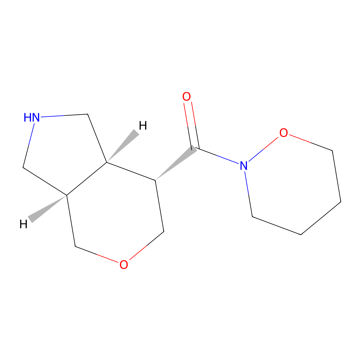 Rel-Morpholino((3Ar,7S,7Ar)-Octahydropyrano[4,3-C]Pyrrol-7-Yl)Methanone molecular structure, CAS 1422140-36-0