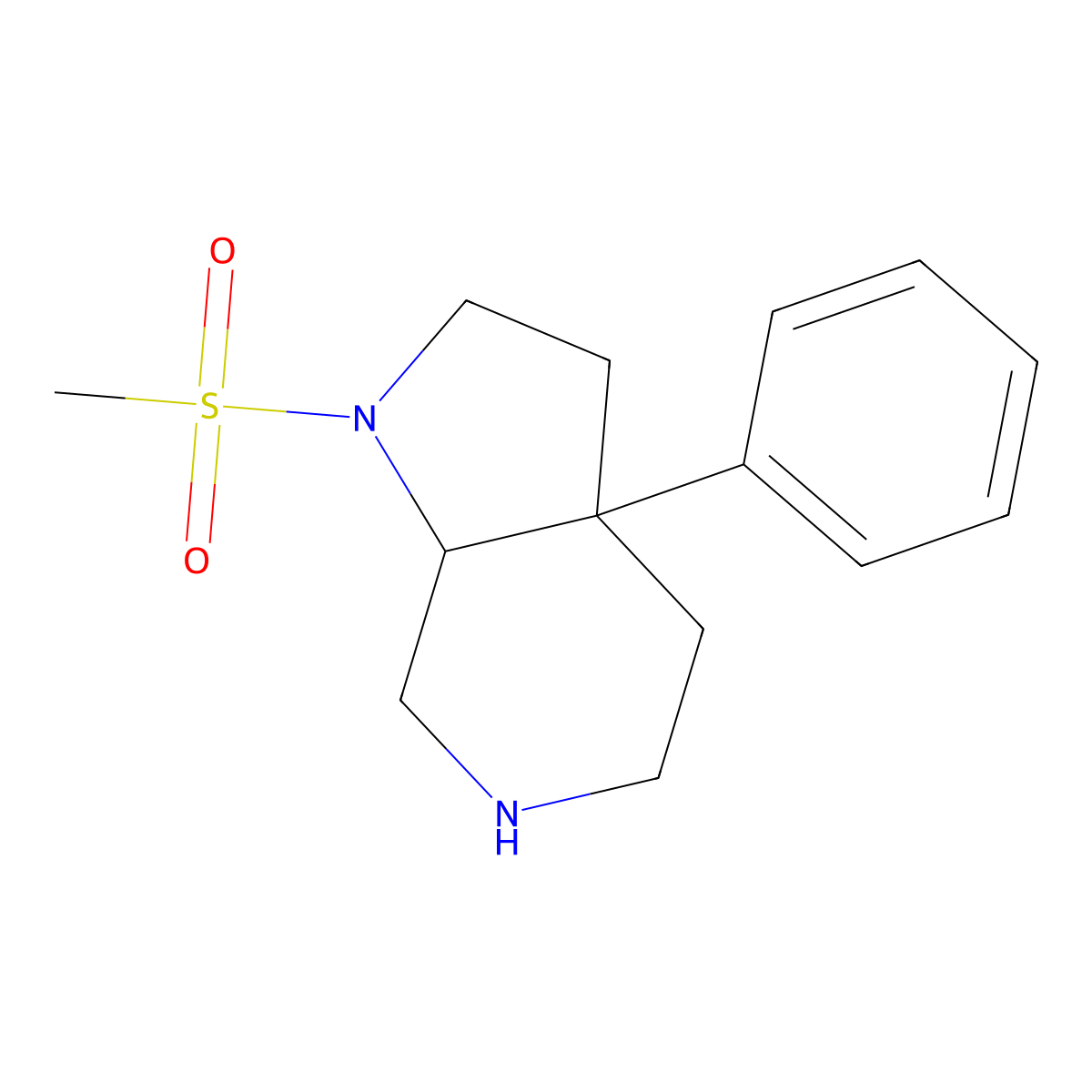 1-(Methylsulfonyl)-3A-Phenyloctahydro-1H-Pyrrolo[2,3-C]Pyridine molecular structure, CAS 1422140-37-1
