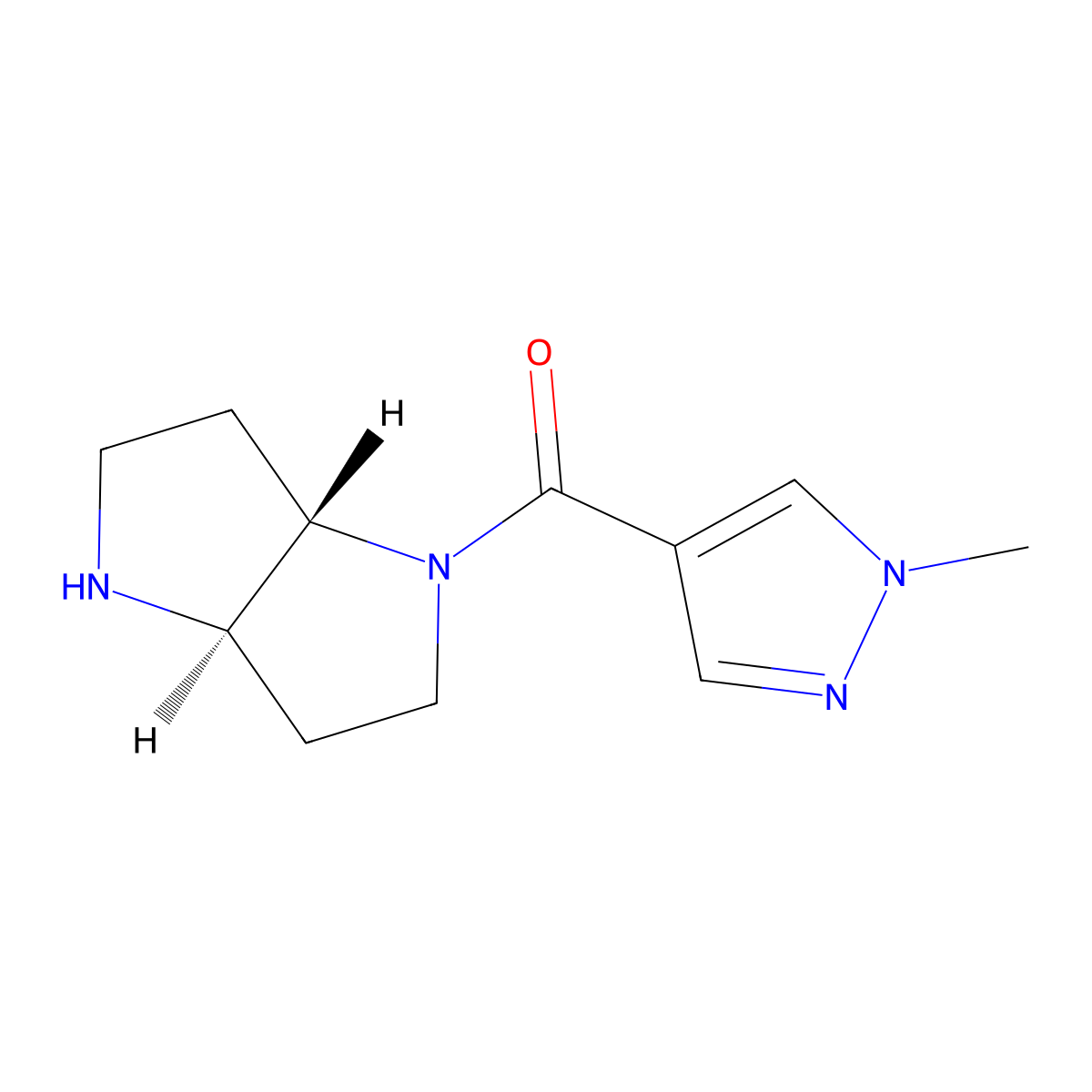 Rel-((3Ar,6As)-Hexahydropyrrolo[3,2-B]Pyrrol-1(2H)-Yl)(1-Methyl-1H-Pyrazol-4-Yl)Methanone molecular structure, CAS 1422140-38-2