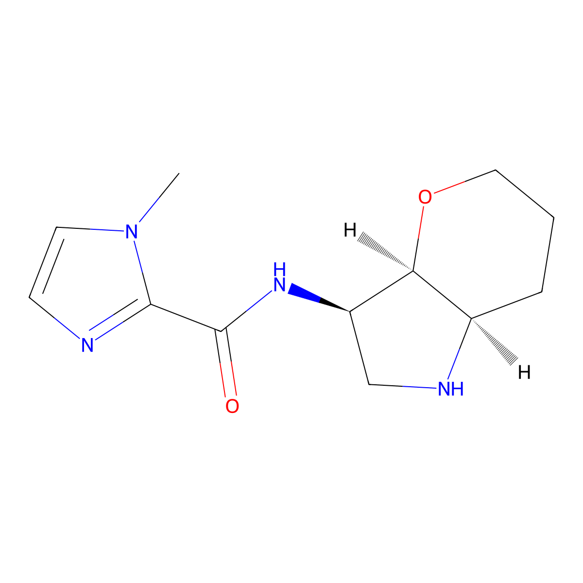 1-Methyl-N-((3R,3As,7Ar)-Octahydropyrano[3,2-B]Pyrrol-3-Yl)-1H-Imidazole-2-Carboxamide molecular structure, CAS 1422140-43-9