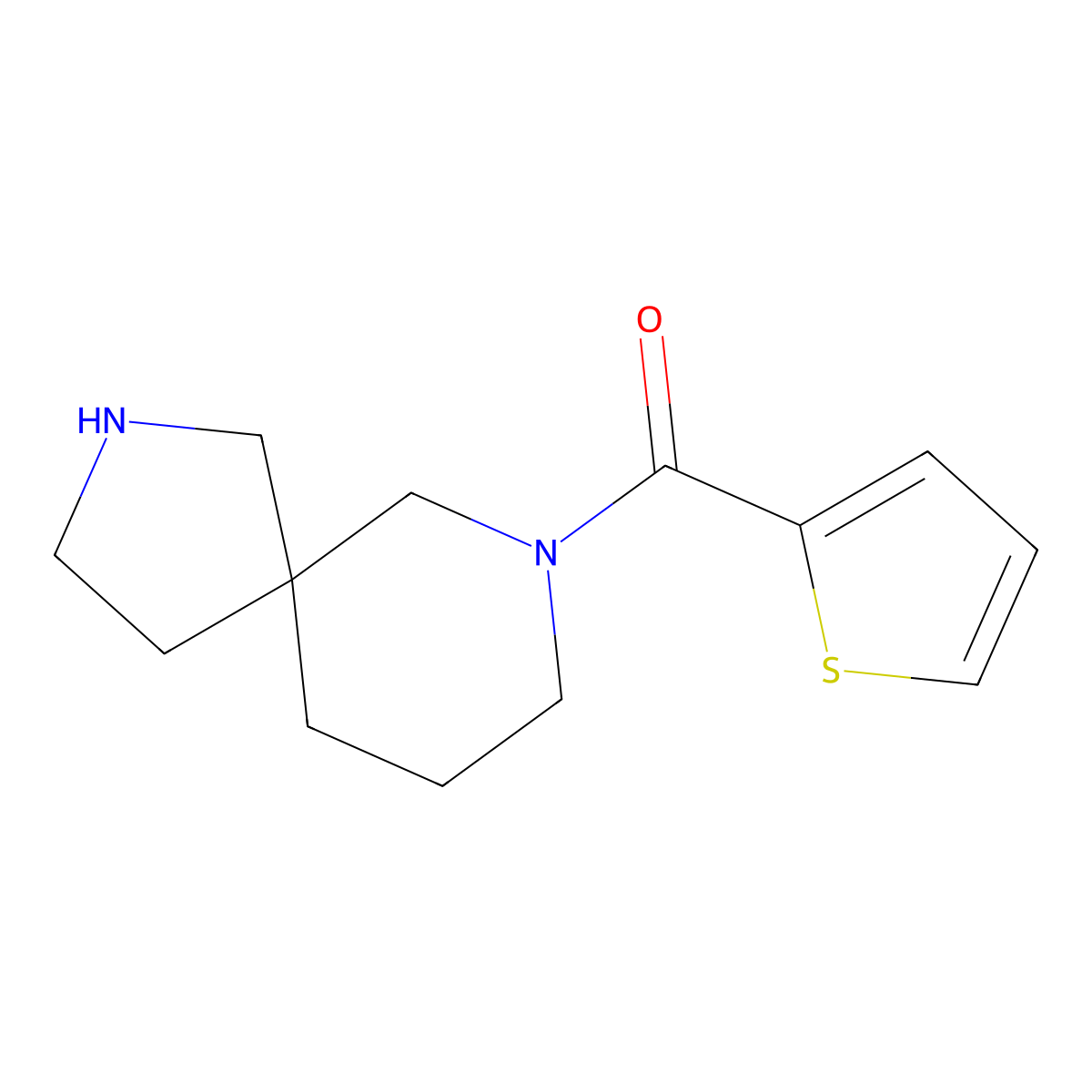 2,7-Diazaspiro[4.5]decan-7-yl(thiophen-2-yl)methanone molecular structure, CAS 1422140-46-2