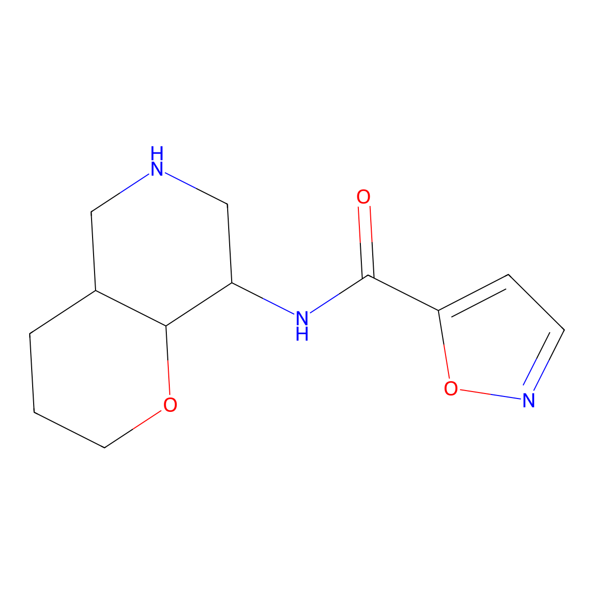 N-((4aS,8R,8aS)-octahydro-2H-pyrano[3,2-c]pyridin-8-yl)isoxazole-5-carboxamide molecular structure, CAS 1422140-64-4
