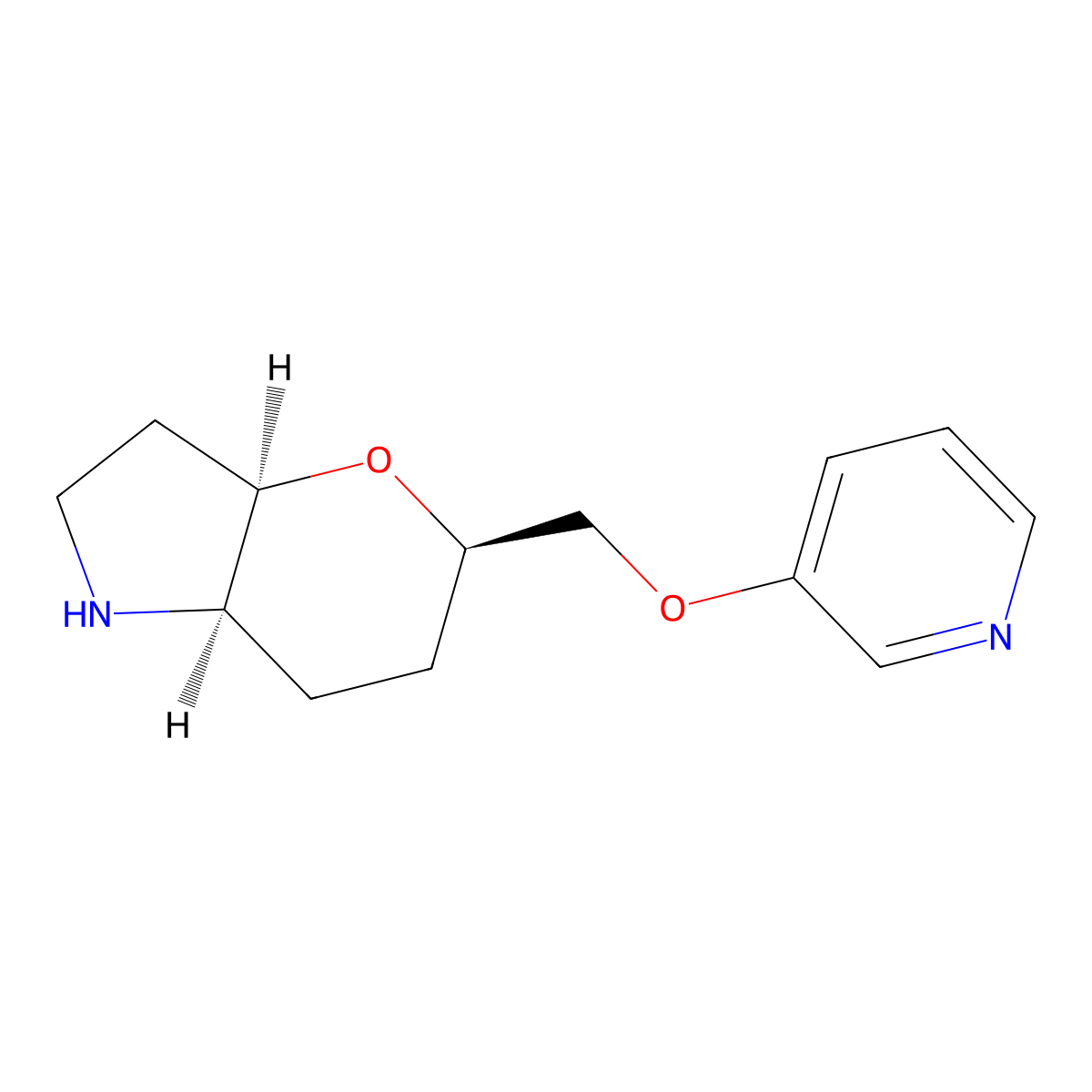 (3aR,5R,7aR)-5-((pyridin-3-yloxy)methyl)octahydropyrano[3,2-b]pyrrole molecular structure, CAS 1422140-65-5