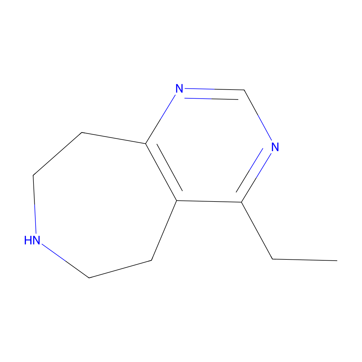 4-Ethyl-6,7,8,9-tetrahydro-5H-pyrimido[4,5-d]azepine molecular structure, CAS 1422140-68-8