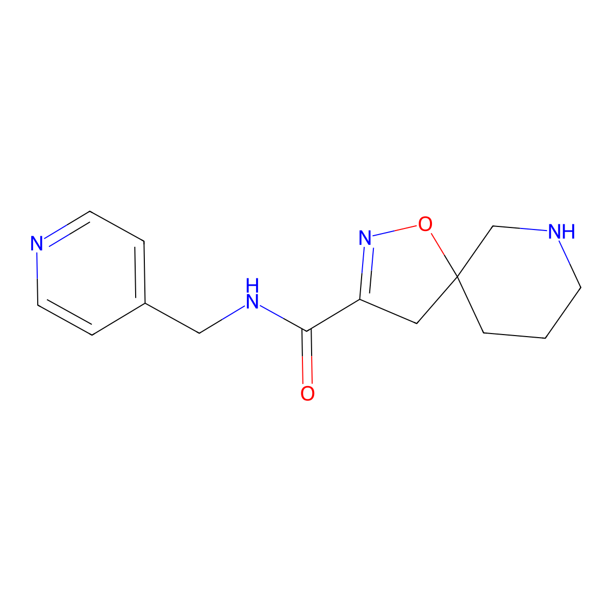 N-(Pyridin-4-ylmethyl)-1-oxa-2,7-diazaspiro[4.5]dec-2-ene-3-carboxamide molecular structure, CAS 1422140-74-6