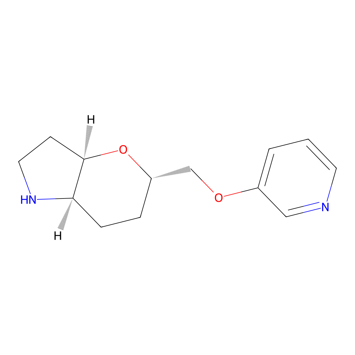 Rel-(3Ar,5S,7Ar)-5-((Pyridin-3-Yloxy)Methyl)Octahydropyrano[3,2-B]Pyrrole molecular structure, CAS 1422140-79-1