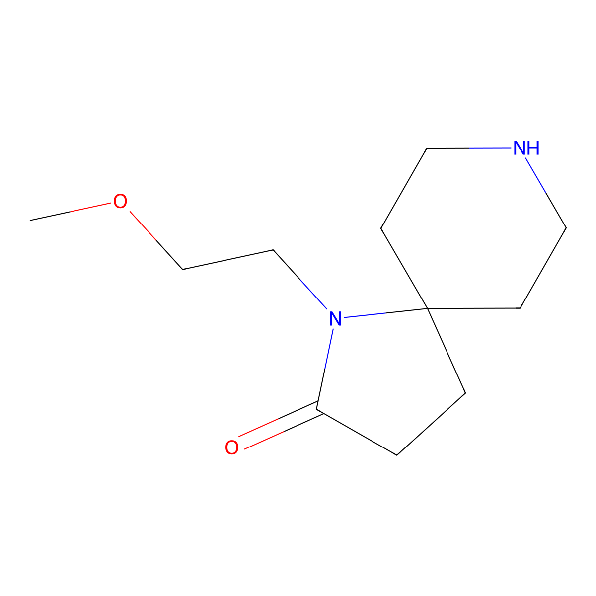 1-(2-Methoxyethyl)-1,8-diazaspiro[4.5]decan-2-one molecular structure, CAS 1422140-97-3