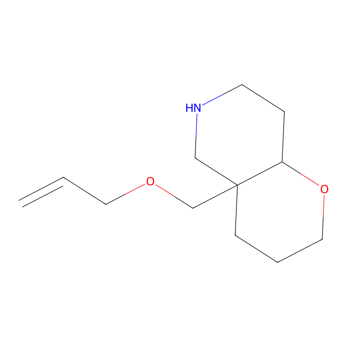 4A-((allyloxy)methyl)octahydro-2H-pyrano[3,2-c]pyridine molecular structure, CAS 1422141-04-5