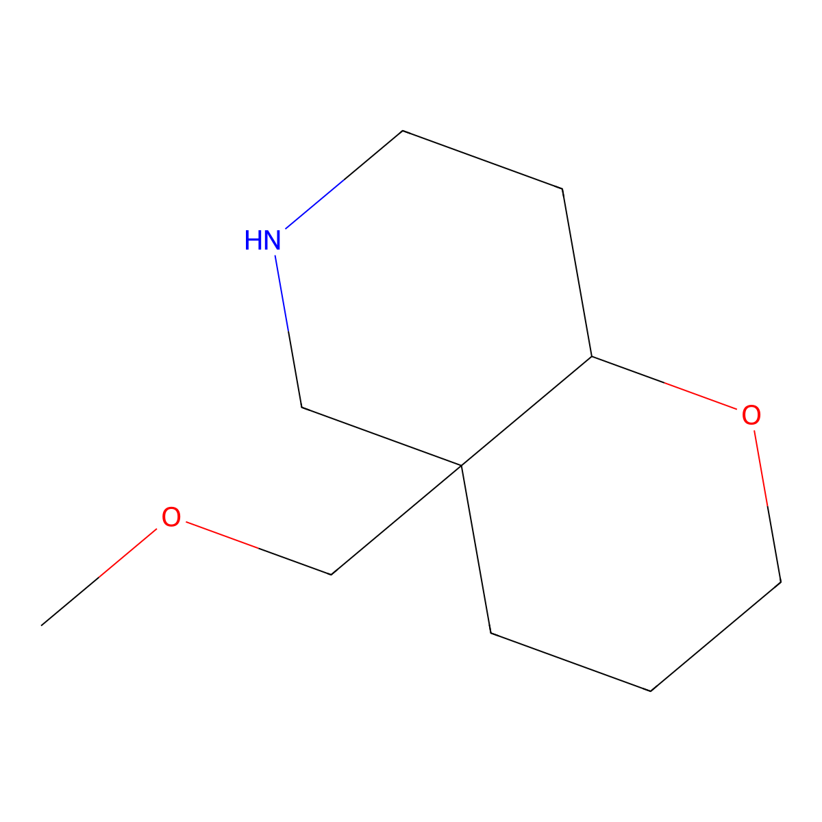 4A-(methoxymethyl)octahydro-2H-pyrano[3,2-c]pyridine molecular structure, CAS 1422141-06-7