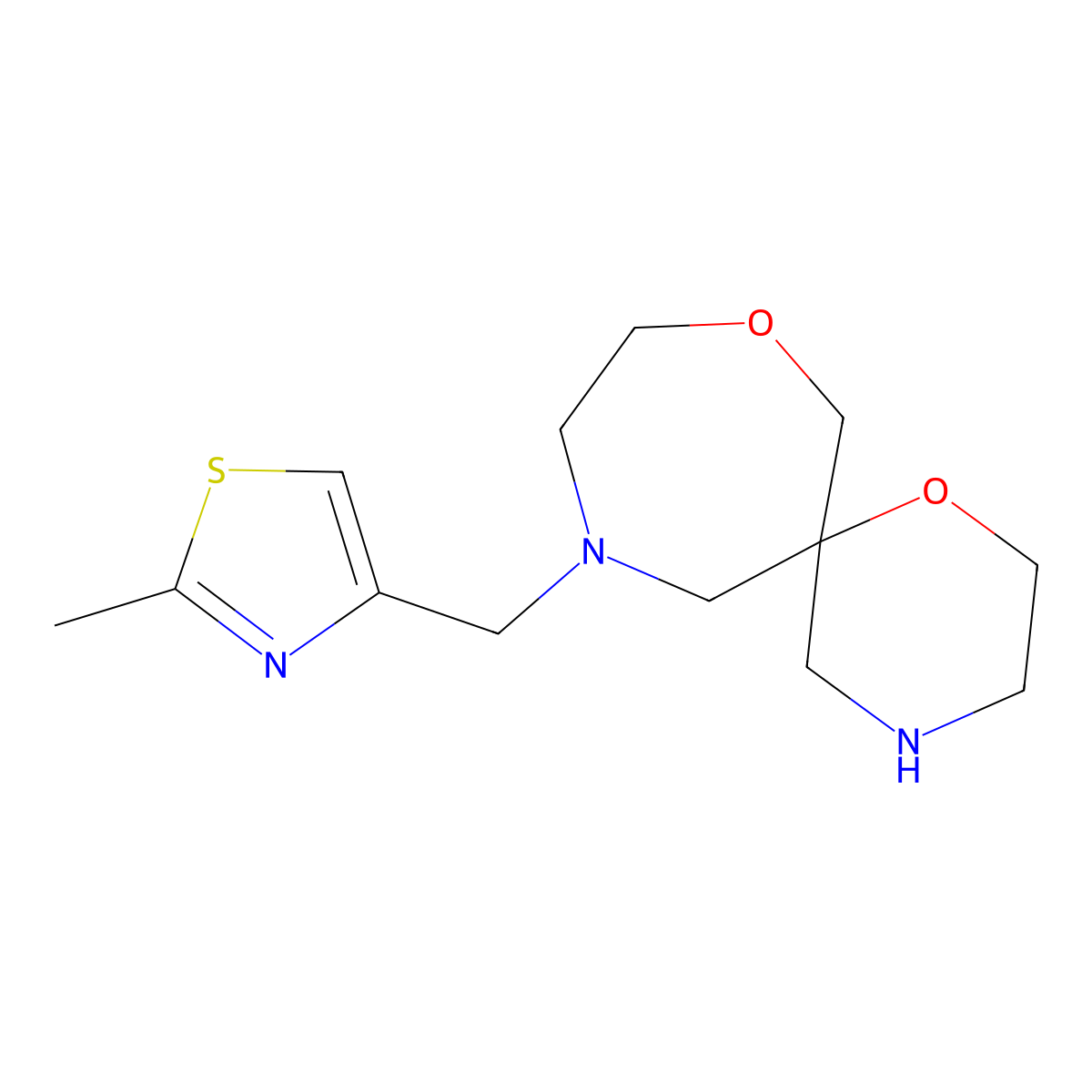 11-((2-Methylthiazol-4-Yl)Methyl)-1,8-Dioxa-4,11-Diazaspiro[5.6]Dodecane molecular structure, CAS 1422141-15-8